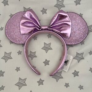 Disney Lilac Glitter Minnie Mouse Ears Headband